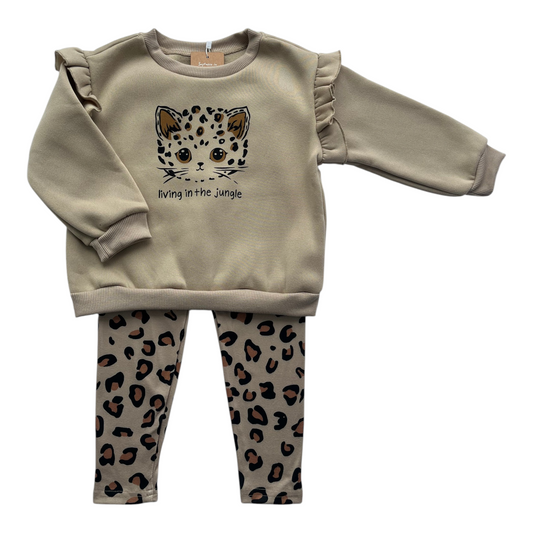 CONJUNTO DE MENINA "LEOPARDO"